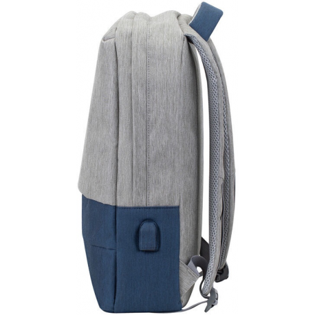NB BACKPACK ANTI-THEFT 17.3"/7567 GREY/DARK BLUE RIVACASE - 3