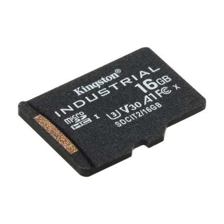 Kingston Industrial - Flash memory card - 16 GB - A1 / Video Class V30 / UHS-I U3 / Class10 - microSDHC UHS-I - 1