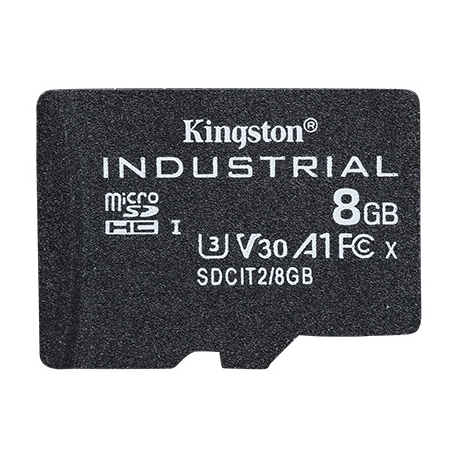 Kingston Industrial - Flash memory card - 8 GB - A1  /  Video Class V30  /  UHS-I U3  /  Class10 - microSDHC UHS-I - 0