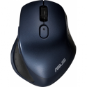 ASUS MW203 - Mouse - ergonomic - optical - 6 buttons - wireless - Bluetooth, 2.4 GHz - USB wireless receiver - blue