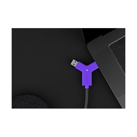 Logitech Swytch - Hub - 2 x HDMI + 1 x SuperSpeed USB + 2 x USB-C - desktop - 1