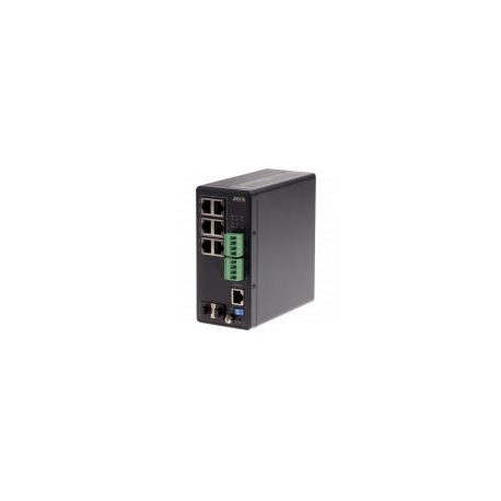 Axis T8504-R - Switch - Managed - 4 x 10 / 100 / 1000 (PoE+) + 2 x combo Gigabit Ethernet / Gigabit SFP - desktop, rack-mountable - PoE++ (240 W) - DC power - for AXIS P1455-LE, P1455-LE-3 License Plate Verifier Kit, Q3538-LVE - 1