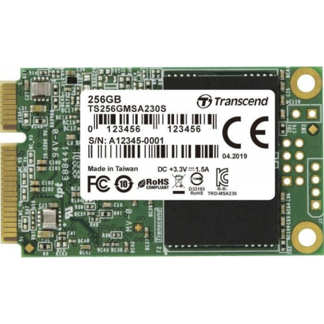 Transcend 230S - SSD - 256 GB - internal - mSATA - SATA 6Gb / s - 2