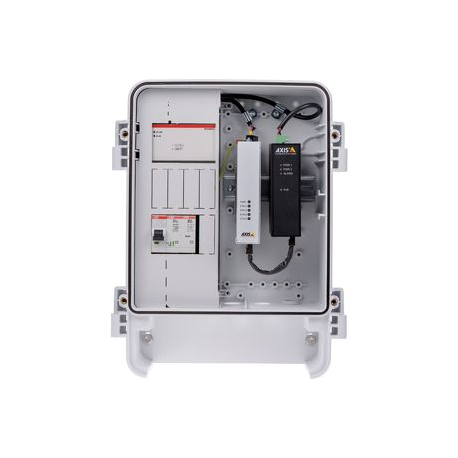 AXIS T8144 Industrial Midspan - PoE injector - DC 20 - 60 V - 60 Watt - black - for AXIS P1455-LE, P1455-LE-3 License Plate Verifier Kit, Q6100-E 50 Hz - 1