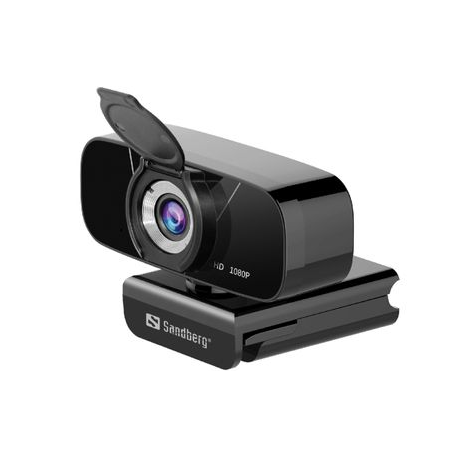 Sandberg USB Chat Webcam 1080P HD - Web camera - colour - 2 MP - 1920 x 1080 - 1080p - audio - USB 2.0 - MJPEG, H.264, YUV - 1