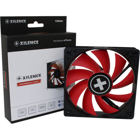 Xilence Performance C Series XPF120.R.PWM - Case fan - 120 mm - black, red - 2