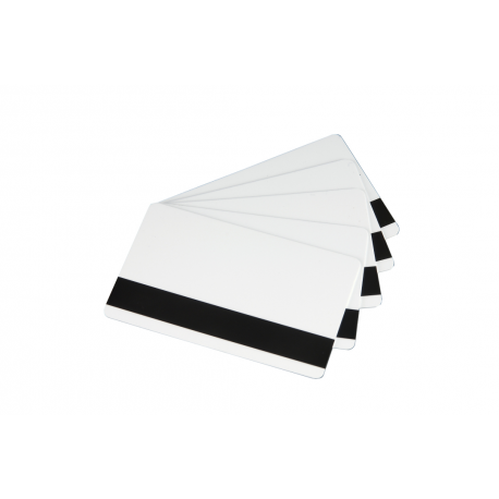 Evolis Classic Blank Cards - 30 mil - white - 100 card(s) Low Coercivity Magnetic Stripe PVC card (pack of 5) - for Evolis Dualys Basic, Dualys Mag ISO, Pebble Basic, Pebble Mag ISO, Tattoo 2, TATTOO2 - 1