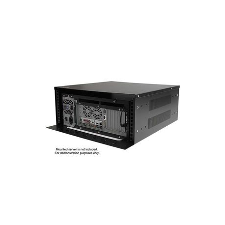 StarTech.com 4U Vertical Wall-Mount Server Rack Enclosure - 18.9in deep - 2 Post - 61lb - 19in Low Profile Steel Network Equipment Cabinet (RK419WALVO) - Rack - wall mountable - black - 4U - 19" - 5