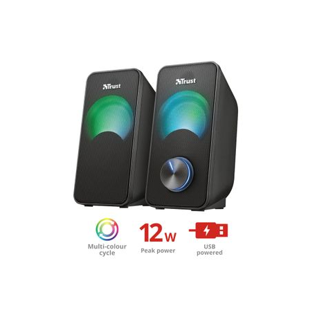 Trust Arys RGB Compact - Speakers - for PC - 6 Watt (Total) - 1