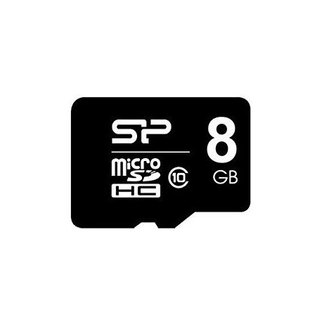 SILICON POWER - Flash memory card (microSDHC to SD adapter included) - 8 GB - Class 10 - microSDHC - 1