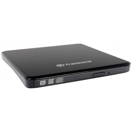 Transcend 8X DVDS-K - Disk drive - DVD±RW (±R DL) / DVD-RAM - 8x / 8x / 5x - USB 2.0 - external - black - 2
