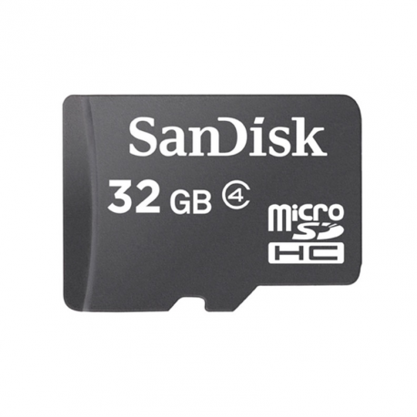 SanDisk - Flash memory card - 32 GB - Class 4 - microSDHC - black - 2