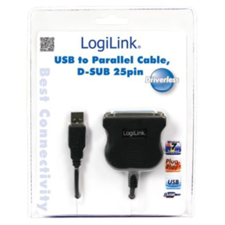 LogiLink Adapter USB to DSUB-25 - Parallel adapter - USB - parallel - 1