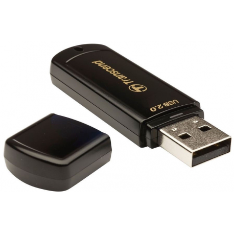 Transcend JetFlash 350 - USB flash drive - 8 GB - USB 2.0 - black - 2