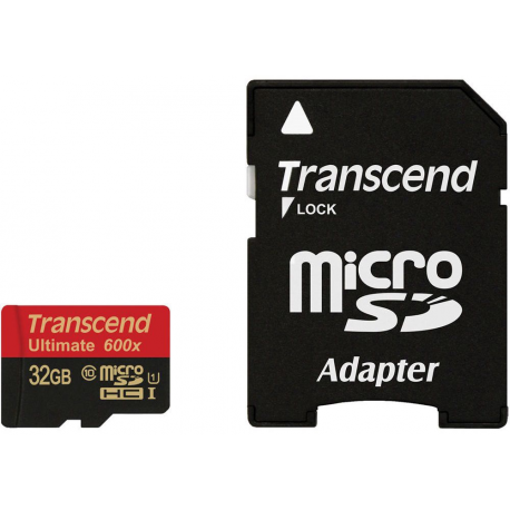 Transcend - Flash memory card (microSDHC to SD adapter included) - 32 GB - Class 10 - microSDHC - 2