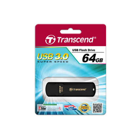 Transcend JetFlash 700 - USB flash drive - 64 GB - USB 3.0 - black - 1