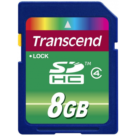 Transcend - Flash memory card - 8 GB - Class 4 - SDHC - 2