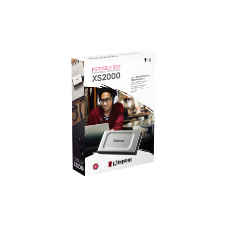 Kingston XS2000 - Solid state drive - 1 TB - external (portable) - USB 3.2 Gen 2x2 (USB-C connector) - 5