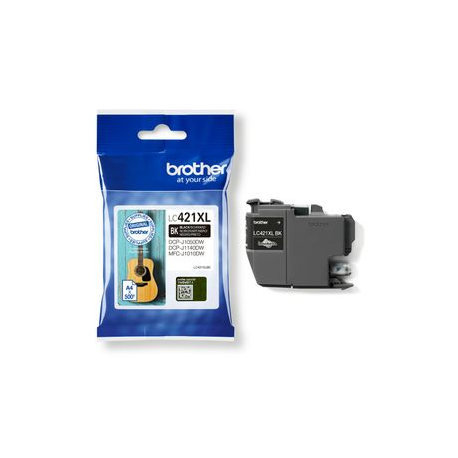 Brother LC421XLBK - High Yield - black - original - ink cartridge - for Brother DCP-J1140DW, MFC-J1010DW, MFC-J1012DW - 3