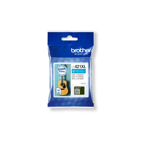 Brother LC421XLC - High Yield - cyan - original - ink cartridge - for Brother DCP-J1140DW, MFC-J1010DW, MFC-J1012DW - 0