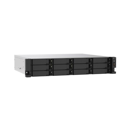 QNAP TS-1273AU-RP - NAS server - 12 bays - rack-mountable - SATA 6Gb/s - RAID 0, 1, 5, 6, 10, JBOD, 5 hot spare, 6 hot spare, 10 hot spare - RAM 8 GB - Gigabit Ethernet / 2.5 Gigabit Ethernet - iSCSI support - 2U - 3