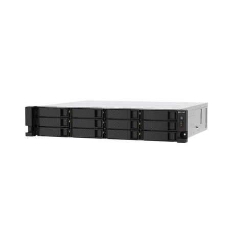 QNAP TS-1273AU-RP - NAS server - 12 bays - rack-mountable - SATA 6Gb/s - RAID 0, 1, 5, 6, 10, JBOD, 5 hot spare, 6 hot spare, 10 hot spare - RAM 8 GB - Gigabit Ethernet / 2.5 Gigabit Ethernet - iSCSI support - 2U - 4