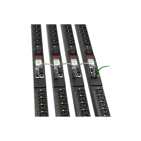 APC Rack PDU 9000 Switched APDU9981NA3 - Power distribution unit (rack-mountable) - AC 208 V - 11 kW - 11000 VA - 3-phase - Ethernet 10 / 100 / 1000 - input: IEC 60309 16A - output connectors: 24 (21 x IEC 60320 C13 / C15, 3 x IEC 60320 C19 / C21) - 0U - 1.83 m - black - for P / N: SMX750CNC - 3