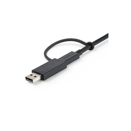 StarTech.com 3ft (1m) USB C Cable w /  USB-A Adapter Dongle, Hybrid 2-in-1 USB C Cable w /  USB-A | USB-C to USB-C (10Gbps / 100W PD), USB-A to USB-C (5Gbps), USB-A Host to USB-C DisplayLink Dock - Ideal for Hybrid Dock (USBCCADP) - USB cable - USB-C (M) to USB-C (M) - 1 m - USB Power Delivery (100W) - for P / N: DKM30CHDPD - 6