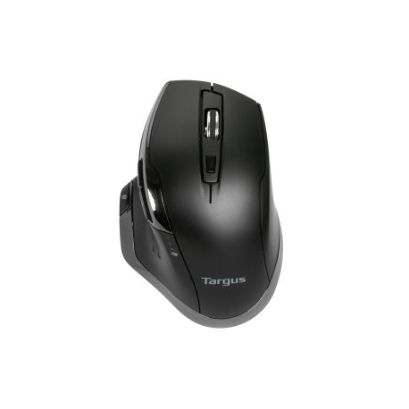 Targus - Mouse - ergonomic - right-handed - 7 buttons - wireless - 2.4 GHz - USB wireless receiver - black - 9