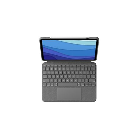 Logitech Combo Touch - Keyboard and folio case - with trackpad - backlit - Apple Smart connector - QWERTY - Pan Nordic - oxford grey - for Apple 11-inch iPad Pro (1st generation, 2nd generation, 3rd generation) - 2