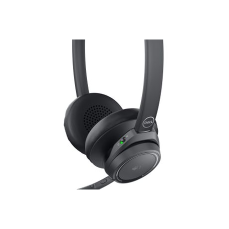 Dell Premier Wireless ANC Headset WL7022 - Headset - Bluetooth - wireless - active noise cancelling - USB-A via Bluetooth adapter - Zoom Certified, Certified for Microsoft Teams - 4