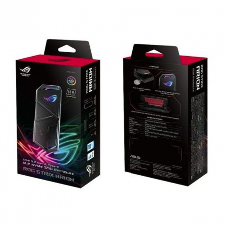 ASUS ROG Strix Arion - Storage enclosure - M.2 - M.2 NVMe Card - 10 Gbit/s - USB 3.2 (Gen 2) - black - 10