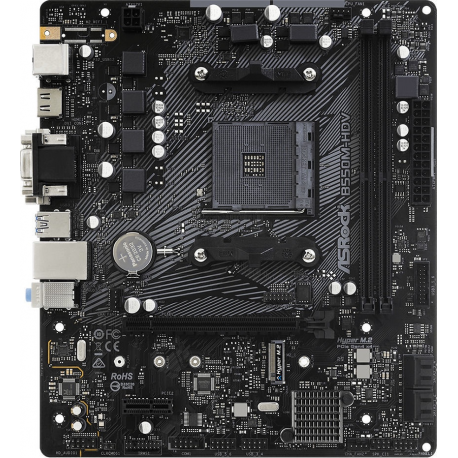 ASRock B550M-HDV - Motherboard - micro ATX - Socket AM4 - AMD B550 Chipset - USB 3.2 Gen 1 - Gigabit LAN - onboard graphics (CPU required) - HD Audio (8-channel) - 5