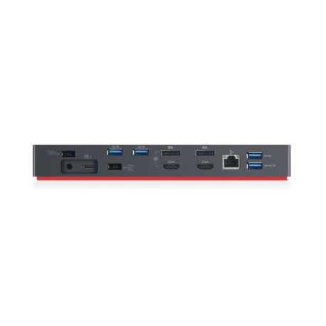 Lenovo ThinkPad Thunderbolt 3 Dock Gen2 - Port replicator - Thunderbolt 3 - 2 x HDMI, 2 x DP, Thunderbolt - GigE - 135 Watt - United Kingdom - for ThinkPad L480 20LS, 20LT; P51s 20HB, 20HC, 20JY, 20K0; P52s 20LB, 20LC; T470 20HD, 20HE, 20JM, 20JN; T480 20L5, 20L6; T480s 20L7, 20L8; T570 20H9, 20HA, 20JW, 20JX; T580 20L9, 20LA; X1 Yoga (2nd Gen) 20JD, 20JE, 20JF, 20JG; X1 Yoga (3rd Gen) 20LD, 20LE, 20LF, 20LG; X280 20KE, 20KF - 2