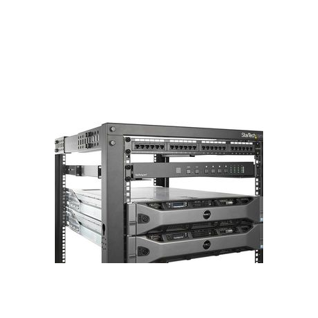 StarTech.com 1U 19 inch Server Rack Rails, 24-36 inch Adjustable Depth, Universal 4 Post Rack Mount Rails, Network Equipment/Server/UPS Mounting Rail Kit, HPE ProLiant, Dell PowerEdge - 4 Post Rack Rails (UNIRAILS1UB) - Rack rail kit - rack mountable - black - 1U - 19" - for P/N: RK1536BKF, RK1836BKF - 7