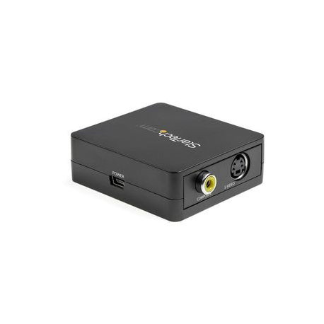 StarTech.com 1080p VGA to RCA and S-Video Converter - USB Powered - Video interface converter - VGA  /  S-Video  /  composite video - HD-15 (VGA) female to 4 pin mini-DIN, RCA female - black - active - 4
