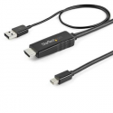 StarTech.com 6ft (2m) HDMI to Mini DisplayPort Cable 4K 30Hz, Active HDMI to mDP Adapter Converter Cable with Audio, USB Powered, Mac & Windows, HDMI Male to mDP Male Video Adapter Cable - HDMI to mDP Converter (HD2MDPMM2M) - Video  /  audio cable - HDMI, USB (power only) male to Mini DisplayPort male - 2 m - black - 4K support