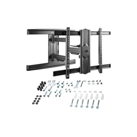 StarTech.com TV Wall Mount for up to 80 inch (110lb) VESA Mount Displays, Low Profile Full Motion Universal TV Wall Mount Bracket, Heavy Duty Adjustable Tilt / Swivel Articulating Arm - Cable Management (FPWARTS1) - Bracket - for TV (full-motion adjustable arm) - steel - screen size: 37"-80" - mounting interface: VESA - wall-mountable - 5