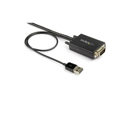 StarTech.com 2m VGA to HDMI Converter Cable with USB Audio Support & Power, Analog to Digital Video Adapter Cable to connect a VGA PC to HDMI Display, 1080p Male to Male Monitor Cable - Supports Wide Displays (VGA2HDMM2M) - Video interface converter - USB, HD-15 (VGA) (M) to HDMI (M) - 2 m - black - active, 1080p support, USB power + audio - 1