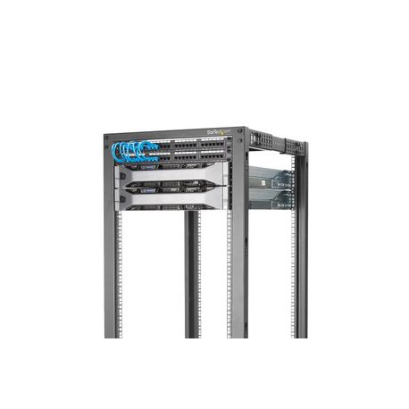 StarTech.com 15U 19" Open Frame Server Rack, 4 Post Adjustable Depth 23-41" Mobile, Free Standing Rolling Network / Computer Equipment Data Rack, Dell PowerEdge, HP ProLiant ThinkServer - Adjustable Server Rack (4POSTRACK15U) - Rack open frame - 4-post - floor-standing - black - 15U - 4