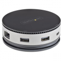 StarTech.com USB C Multiport Adapter, USB 3.1 Gen 2 10Gbps Type-C Mini Dock with 4K 60Hz HDMI/DisplayPort or 1080p VGA, 75W PD Passthrough, 3-Port USB Hub, GbE, Mobile Docking Station - 75W Power Delivery (DKT31CHDVCM) - Docking station - USB-C 3.1 Gen 2 - VGA, HDMI, DP - GigE
