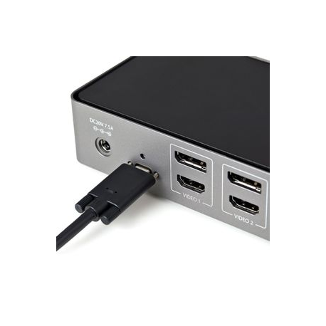 StarTech.com USB-C & USB-A Dock, Hybrid Universal Triple Monitor Laptop Docking Station w/ DisplayPort & HDMI 4K 60Hz, 85W Power Delivery, 6x USB Hub, Ethernet, Audio, USB 3.1 Gen 2 10Gbps - Multi-Monitor Dock (DK31C3HDPDUE) - Docking station - USB-C - 3 x HDMI, 3 x DP - GigE - 85 Watt - 4