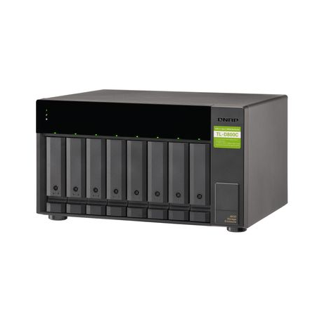QNAP TL-D800C - Hard drive array - 8 bays (SATA-600) - USB 3.2 Gen 2 (external) - 5