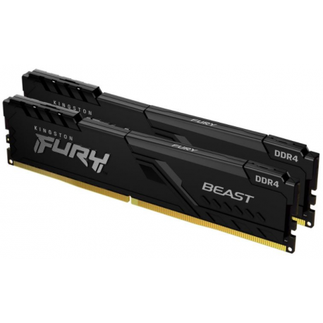 Kingston FURY Beast - DDR4 - kit - 32 GB: 2 x 16 GB - DIMM 288-pin - 3200 MHz / PC4-25600 - CL16 - 1.35 V - unbuffered - non-ECC - black - 0