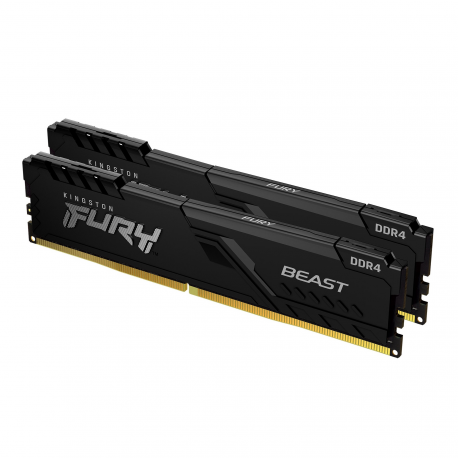 Kingston FURY Beast - DDR4 - kit - 32 GB: 2 x 16 GB - DIMM 288-pin - 3200 MHz / PC4-25600 - CL16 - 1.35 V - unbuffered - non-ECC - black - 1