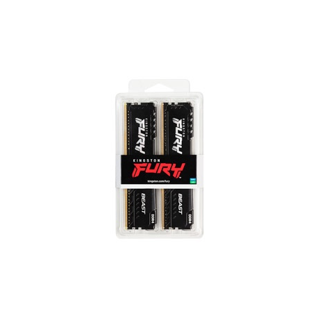 Kingston FURY Beast - DDR4 - kit - 32 GB: 2 x 16 GB - DIMM 288-pin - 3200 MHz / PC4-25600 - CL16 - 1.35 V - unbuffered - non-ECC - black - 6