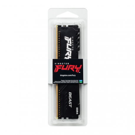 Kingston FURY Beast - DDR4 - module - 16 GB - DIMM 288-pin - 3600 MHz / PC4-28800 - CL18 - 1.35 V - unbuffered - non-ECC - black - 7