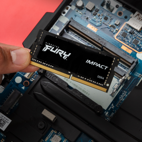 Kingston FURY Impact - DDR4 - module - 32 GB - SO-DIMM 260-pin - 3200 MHz / PC4-25600 - CL20 - 1.2 V - unbuffered - non-ECC - black - 5