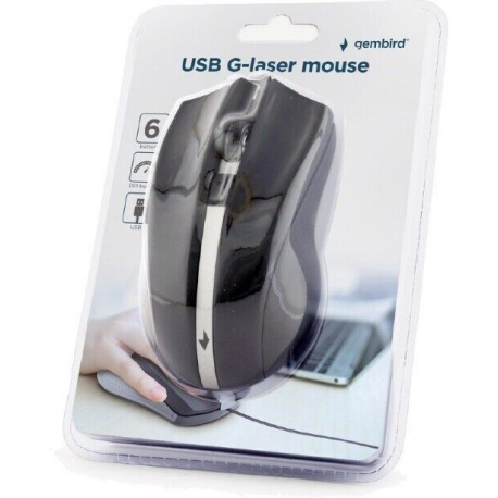 Gembird MUS-GU-02 - Mouse - laser - 6 buttons - wired - USB - 5