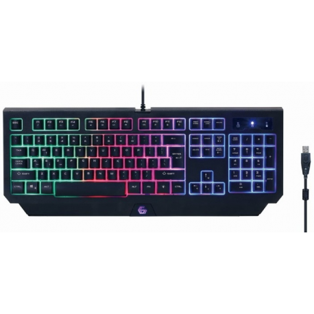 Gembird GMB Gaming Phantom GGS-UMGL4-01 - Keyboard, mouse, headset and mouse pad set - backlit - USB - US - colour box - 2